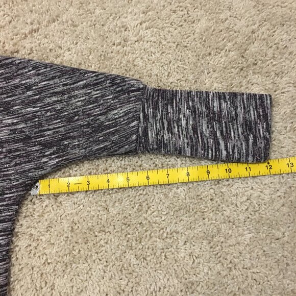 Lava Purple Marled Knit Rayon Blend Dolman Sleeve Wrap Hem Pullover - Picture 15 of 15